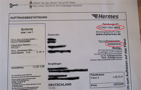 hermes tracking number on label.